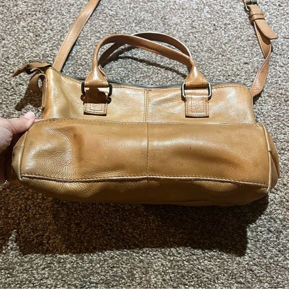 American Leather Co Jamestown light brown leather tote - Picture 4 of 16